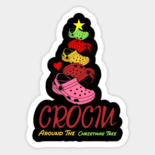 crocin around the christmas tree Sticker